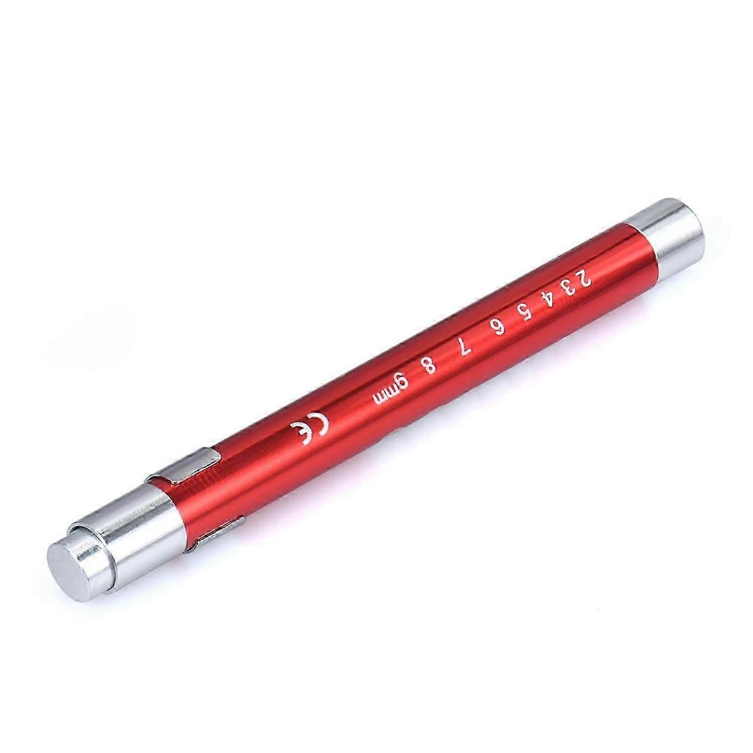 Red Pen Flashlight Battery Powered Portable Emergency LED Torch (1pc) - Image 2