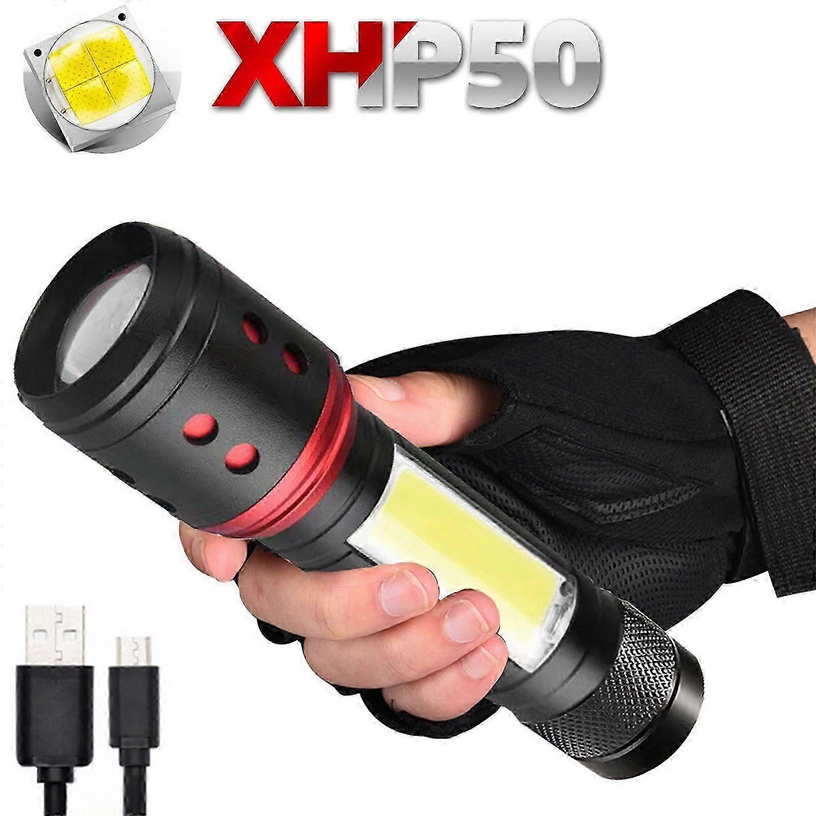 Super Bright LED Tactical Flashlight Zoomable Rechargeable with Multiple Modes - Image 4