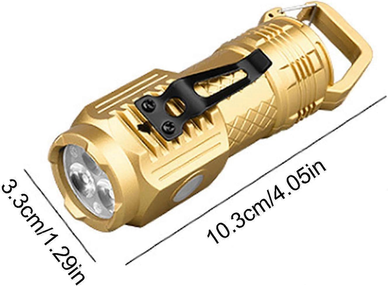 Camping Flashlight Small Waterproof LED Torch with Hook USB Rechargeable - Image 4