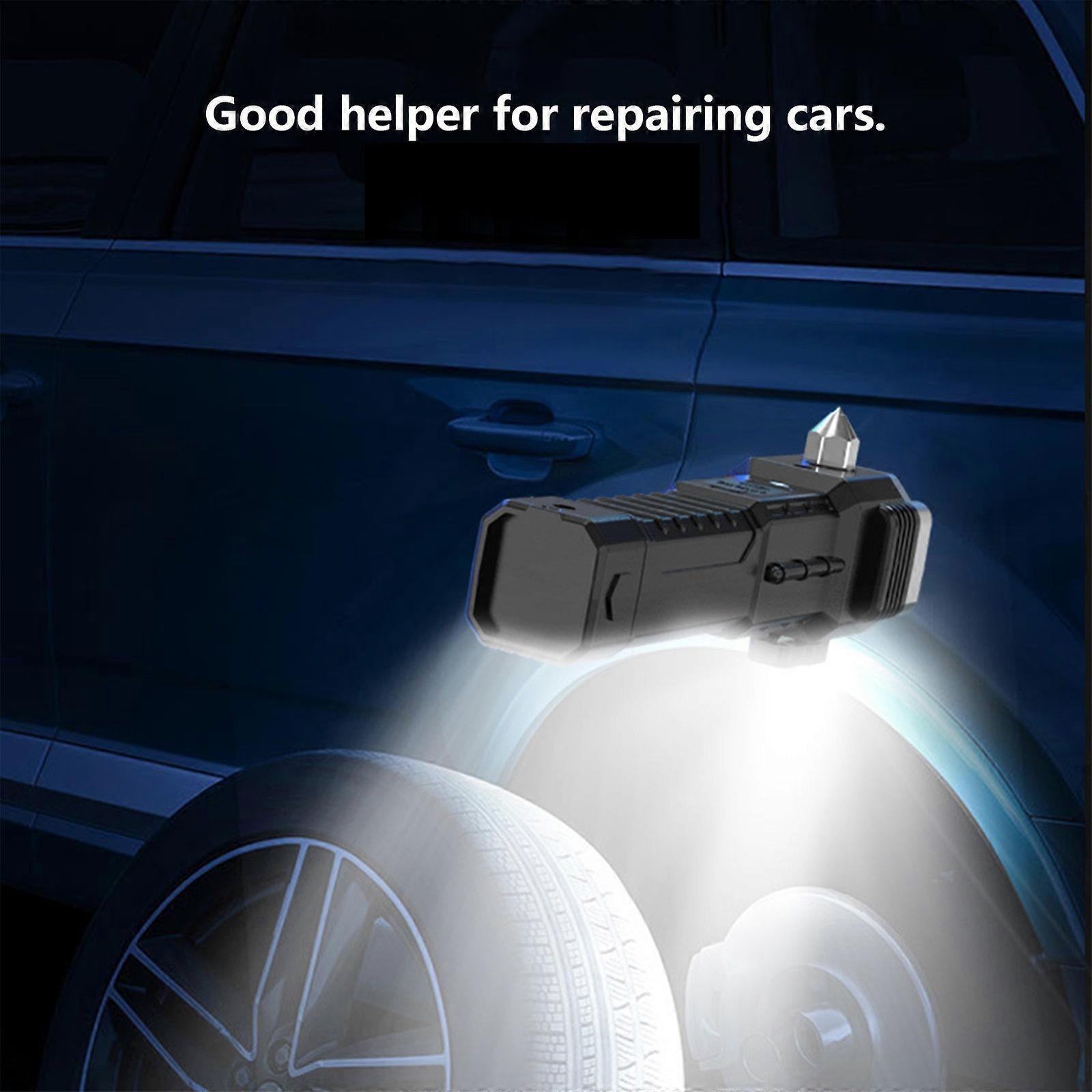 Multifunction Car Flashlight with Window Breaker Rechargeable Emergency Torch - Image 4