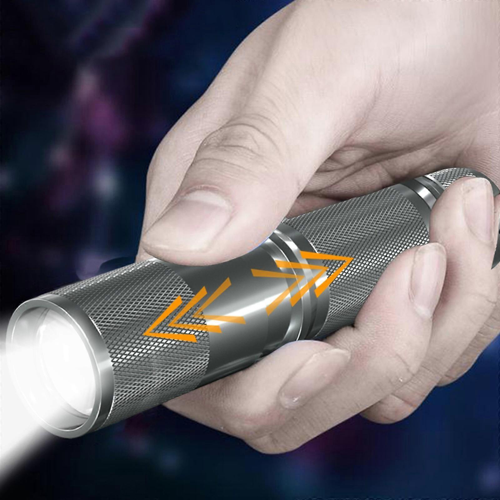 Aluminium Alloy LED Flashlight Super Bright Zoomable Rechargeable Torch (1pc) - Image 5