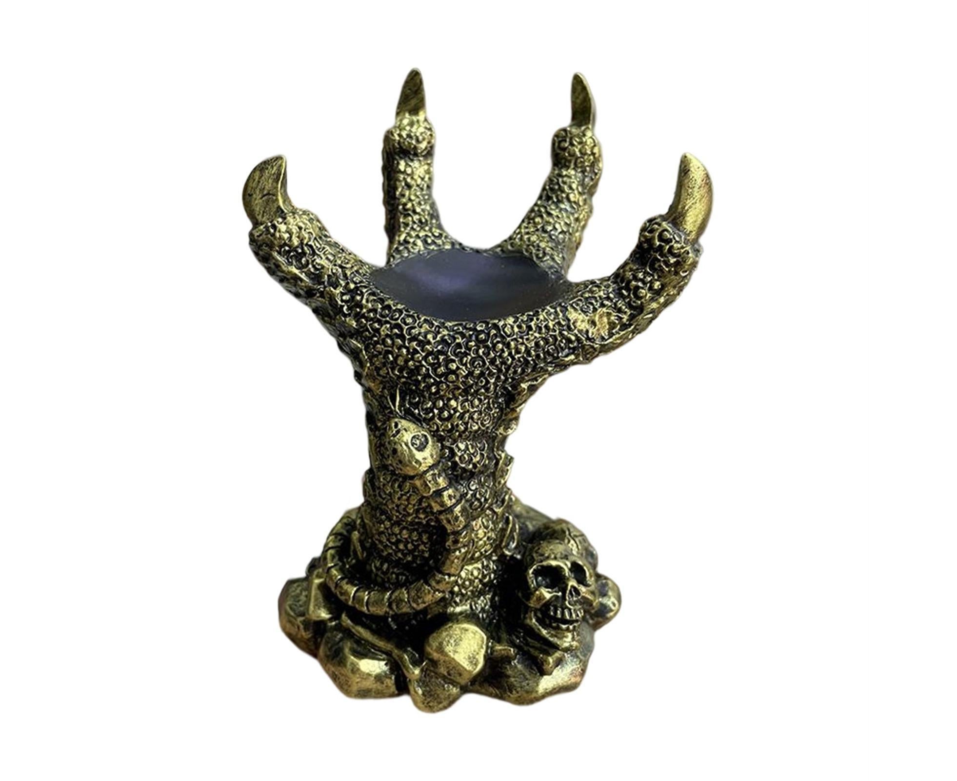 Resin Ornament Glass Ball Base Simulation Dragon Claw Statue-Golden - Image 1