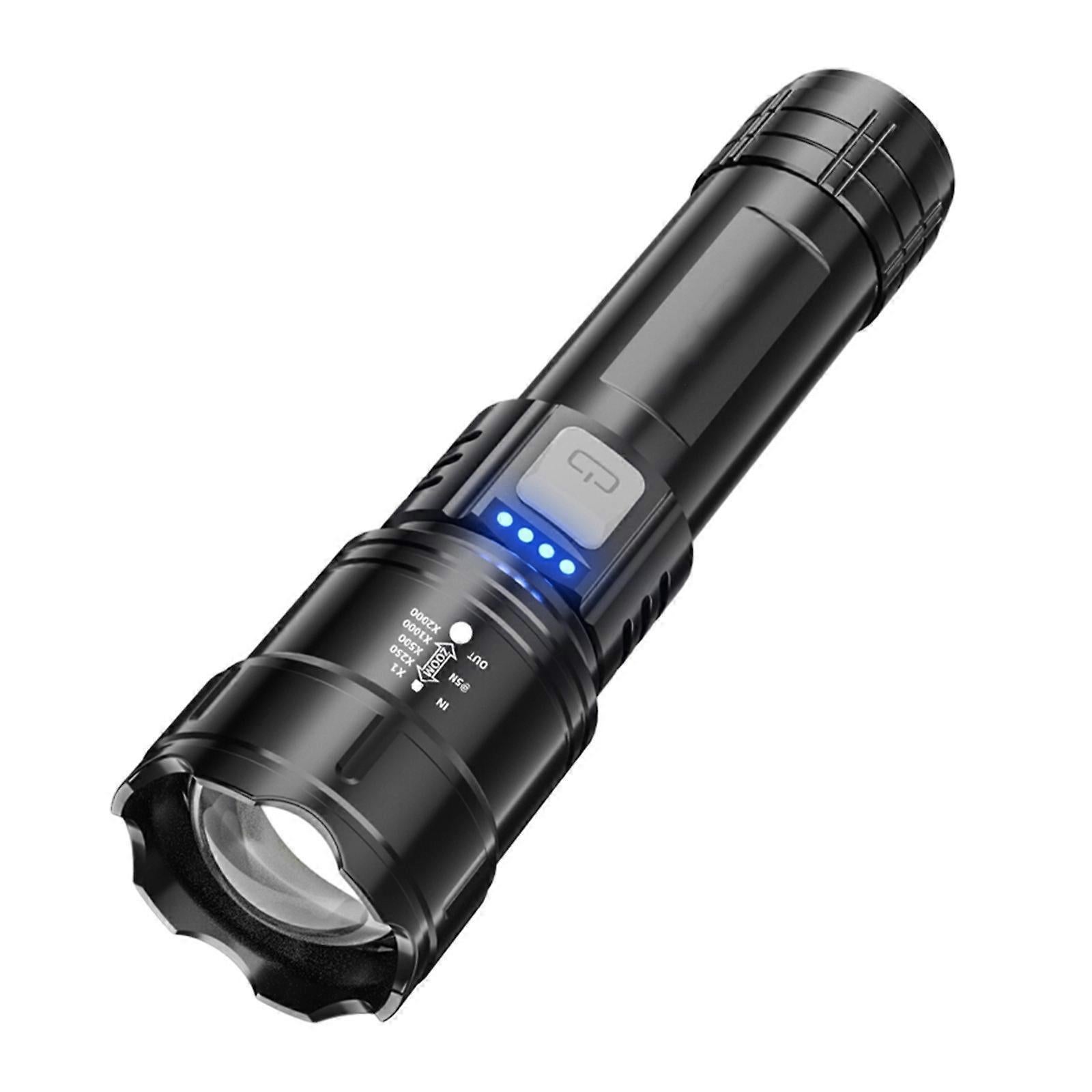 Super Bright Rechargeable Flashlight Zoomable with Multiple Modes Battery Powered - Image 2