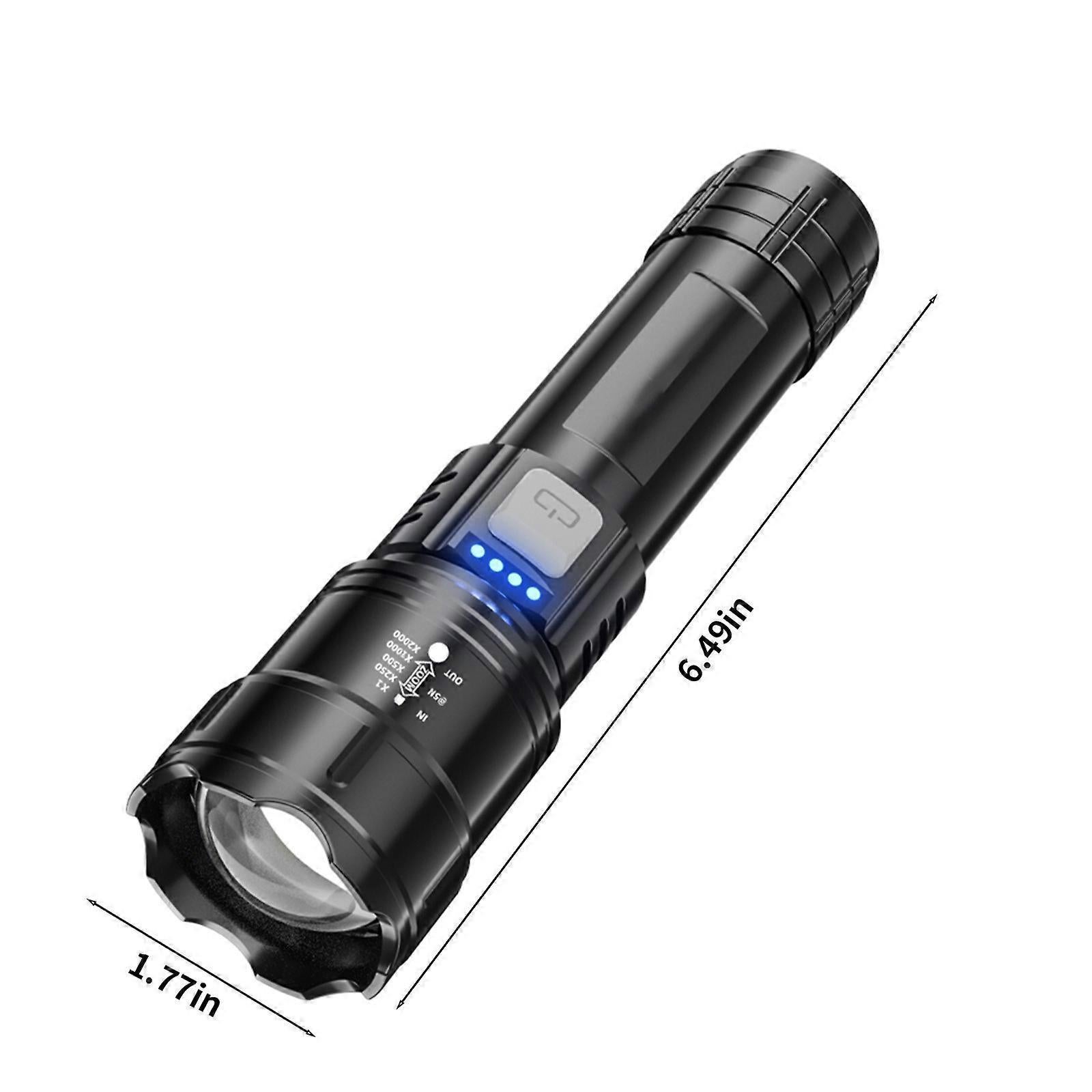 Super Bright Rechargeable Flashlight Zoomable with Multiple Modes Battery Powered - Image 3