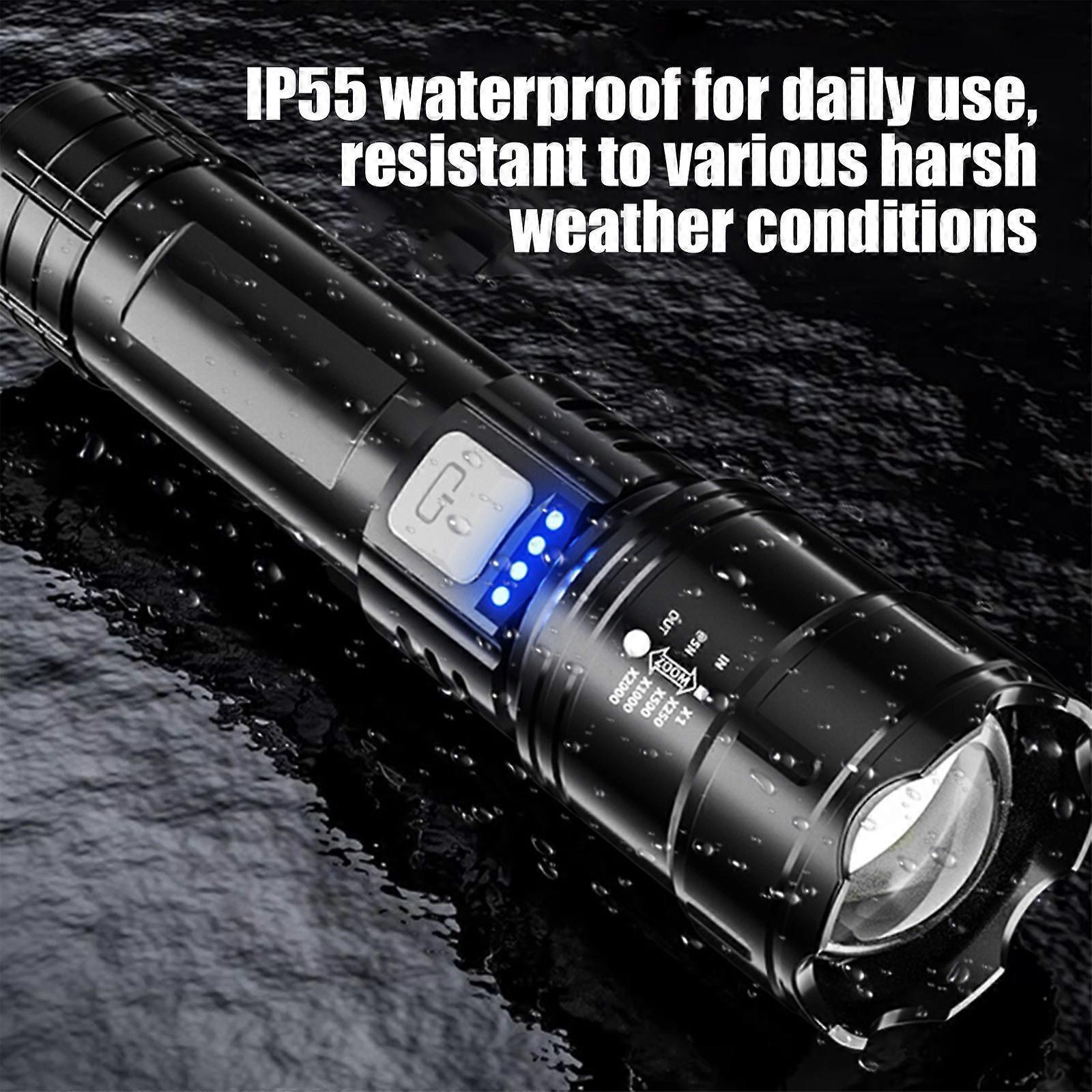 Super Bright Rechargeable Flashlight Zoomable with Multiple Modes Battery Powered - Image 5