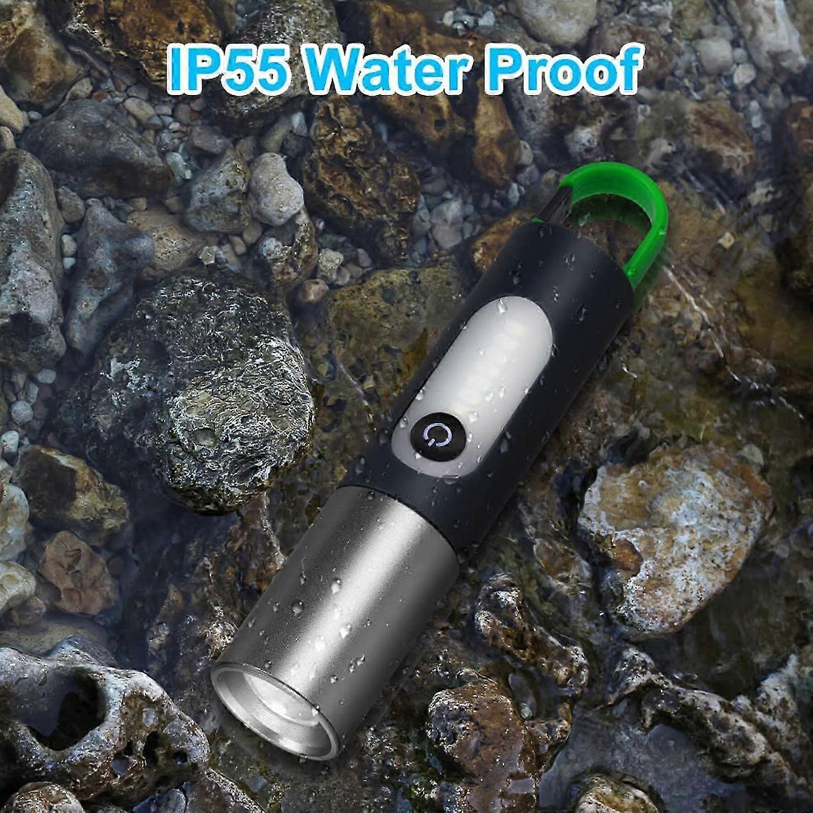 LED Tactical Laser Flashlight Rechargeable Pocket Torch with 4 Modes - Image 2
