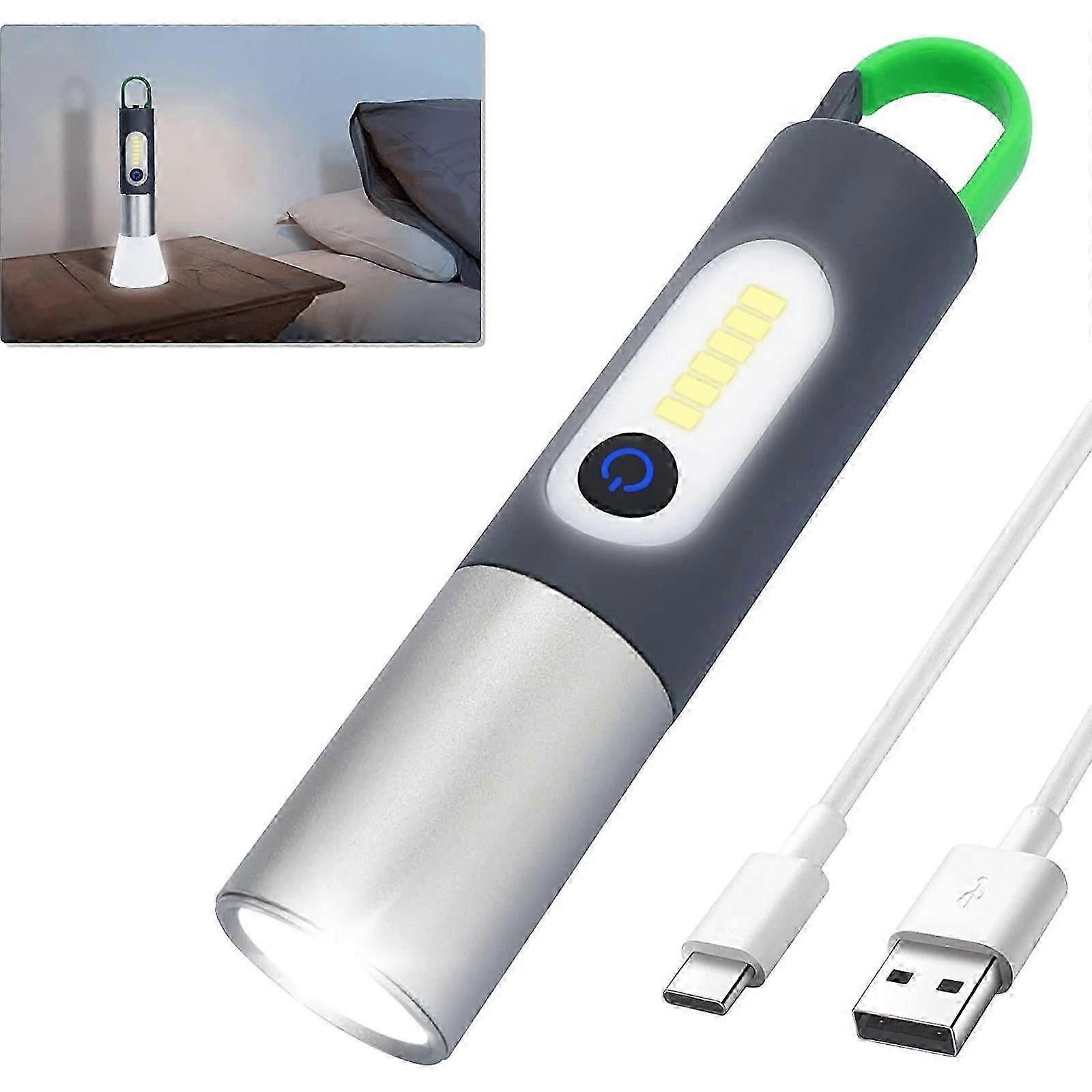 LED Tactical Laser Flashlight Rechargeable Pocket Torch with 4 Modes - Image 3