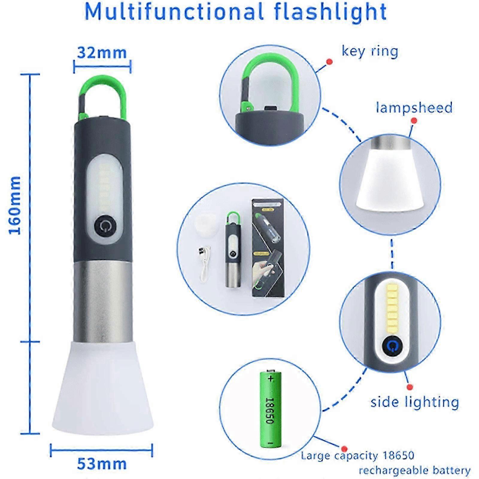 LED Tactical Laser Flashlight Rechargeable Pocket Torch with 4 Modes - Image 5