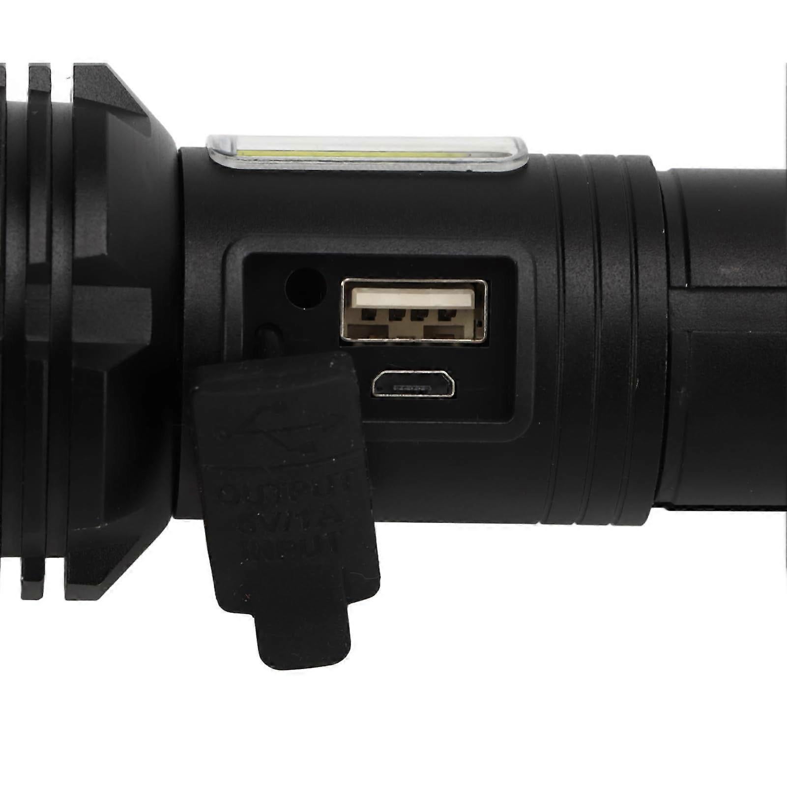 Super Bright Zoomable Flashlight USB Rechargeable Waterproof Aluminum Outdoor Torch - Image 3