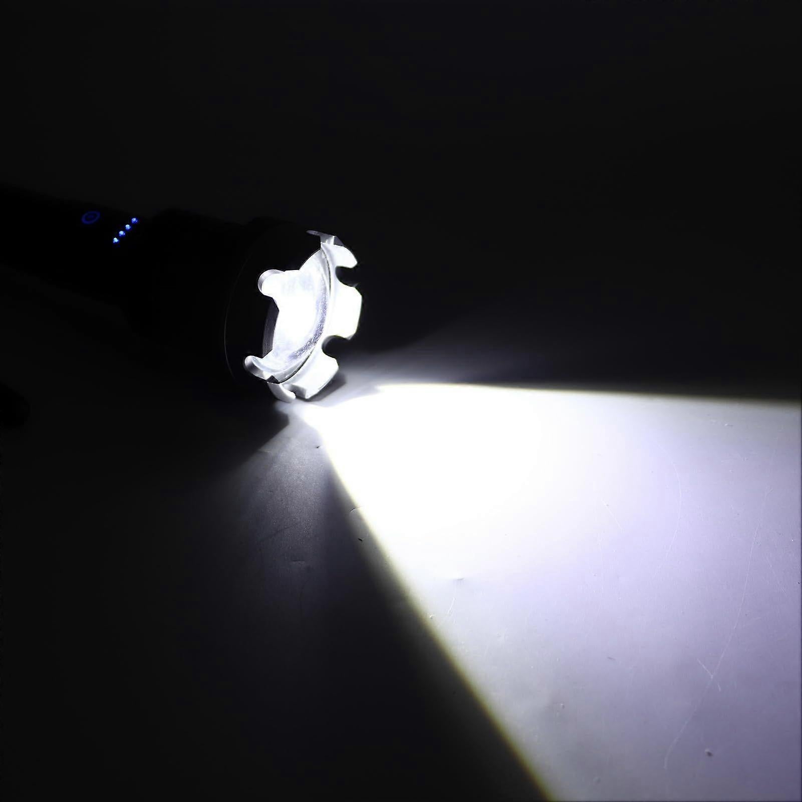 Super Bright Zoomable Flashlight USB Rechargeable Waterproof Aluminum Outdoor Torch - Image 5