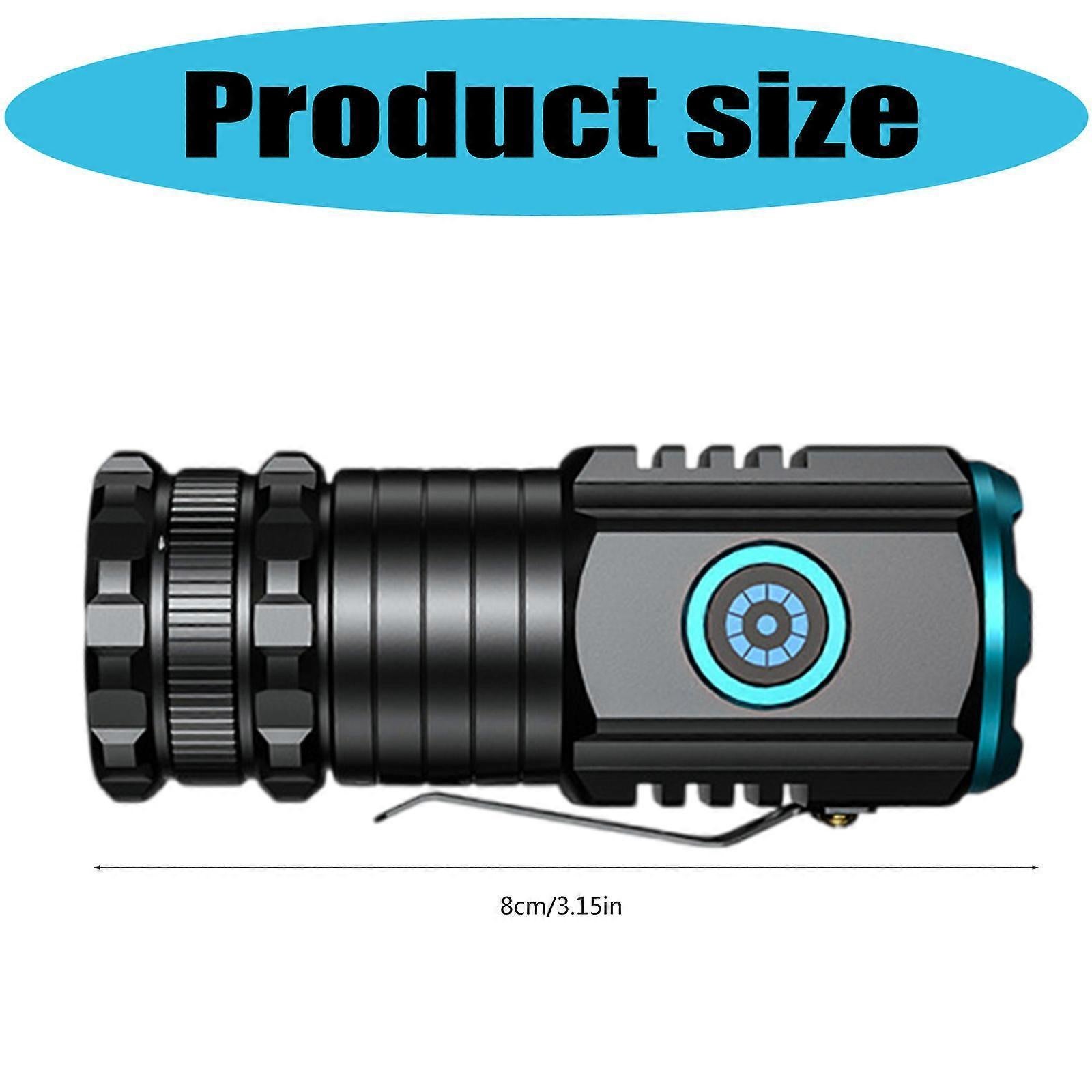 2000LM Rechargeable Tactical LED Flashlight 5 Modes Adjustable Brightness Torch - Image 3