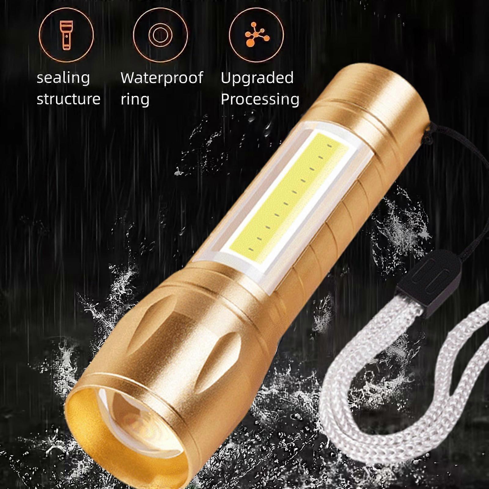 Super Bright Rechargeable LED Flashlight Zoomable with Modes Handheld Torch (FF) - Image 4