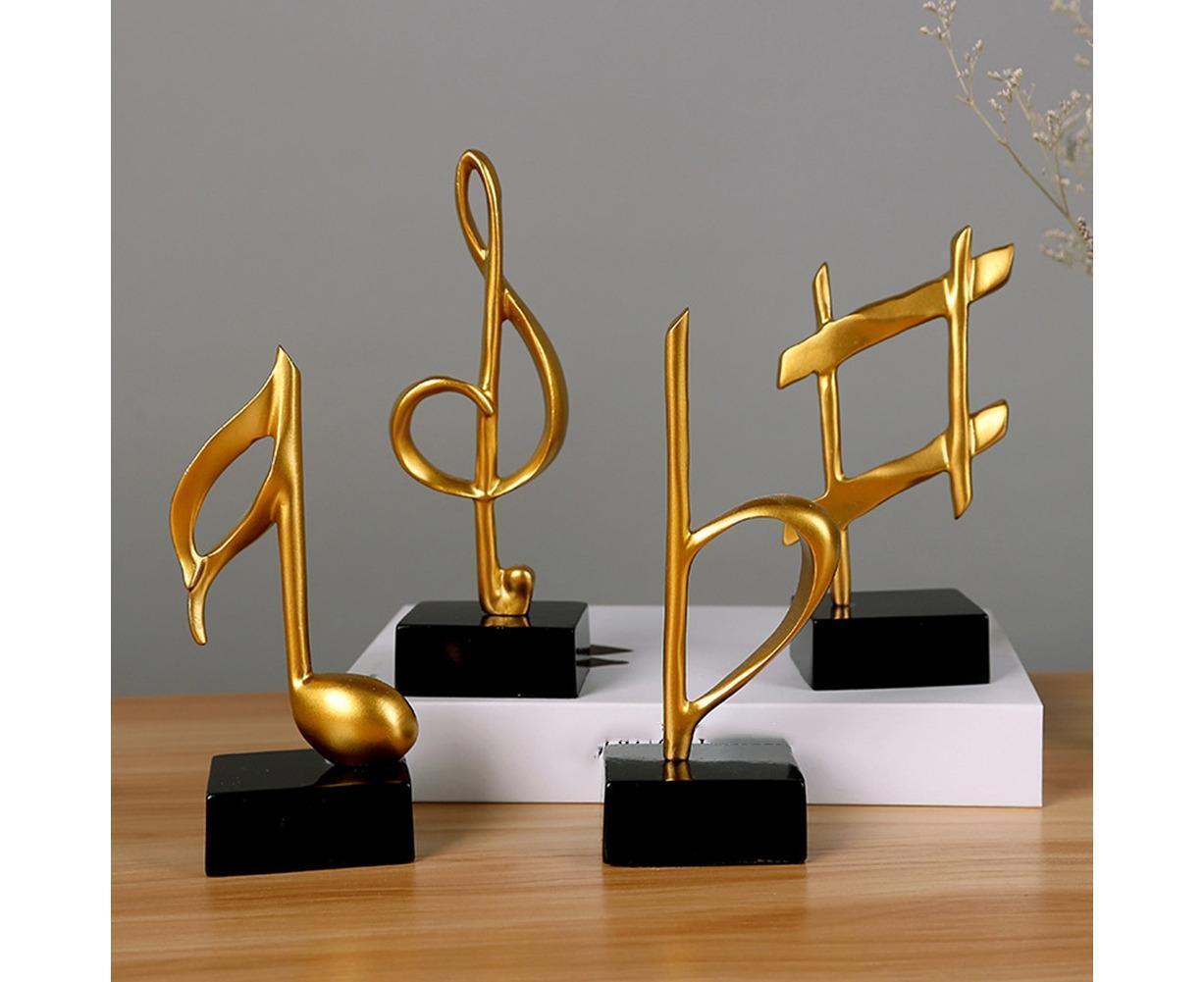 Mini Musical Note Music Present Home Living Room Piano Bedroom Desktop Decor-Silver D - Image 3