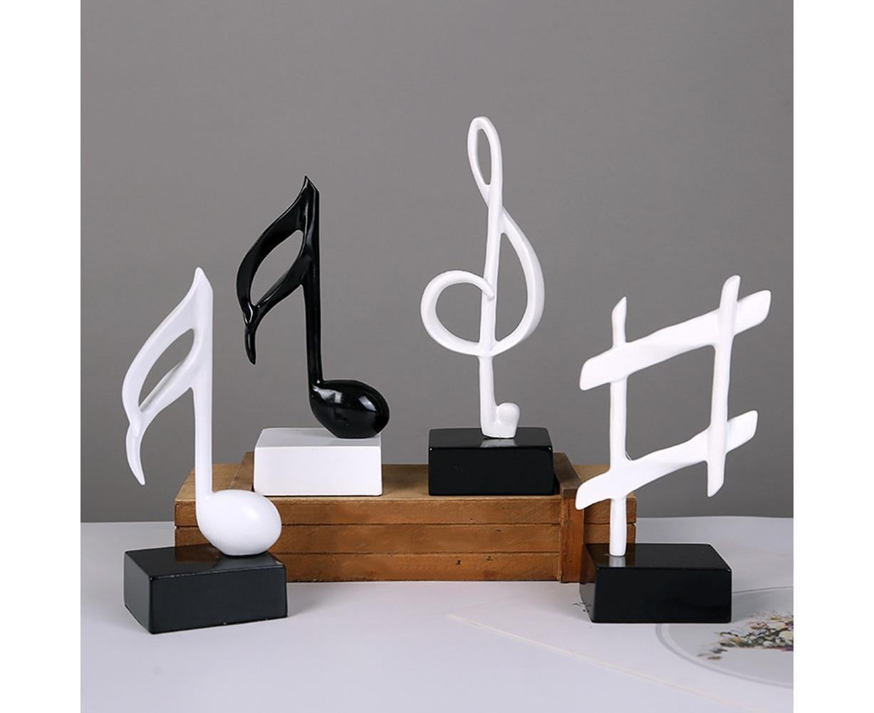 Mini Musical Note Music Present Home Living Room Piano Bedroom Desktop Decor-Silver D - Image 5