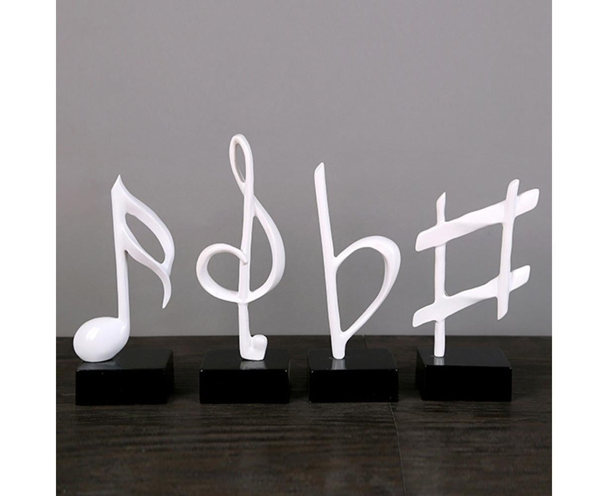 Mini Musical Note Music Present Home Living Room Piano Bedroom Desktop Decor-Silver D - Image 6