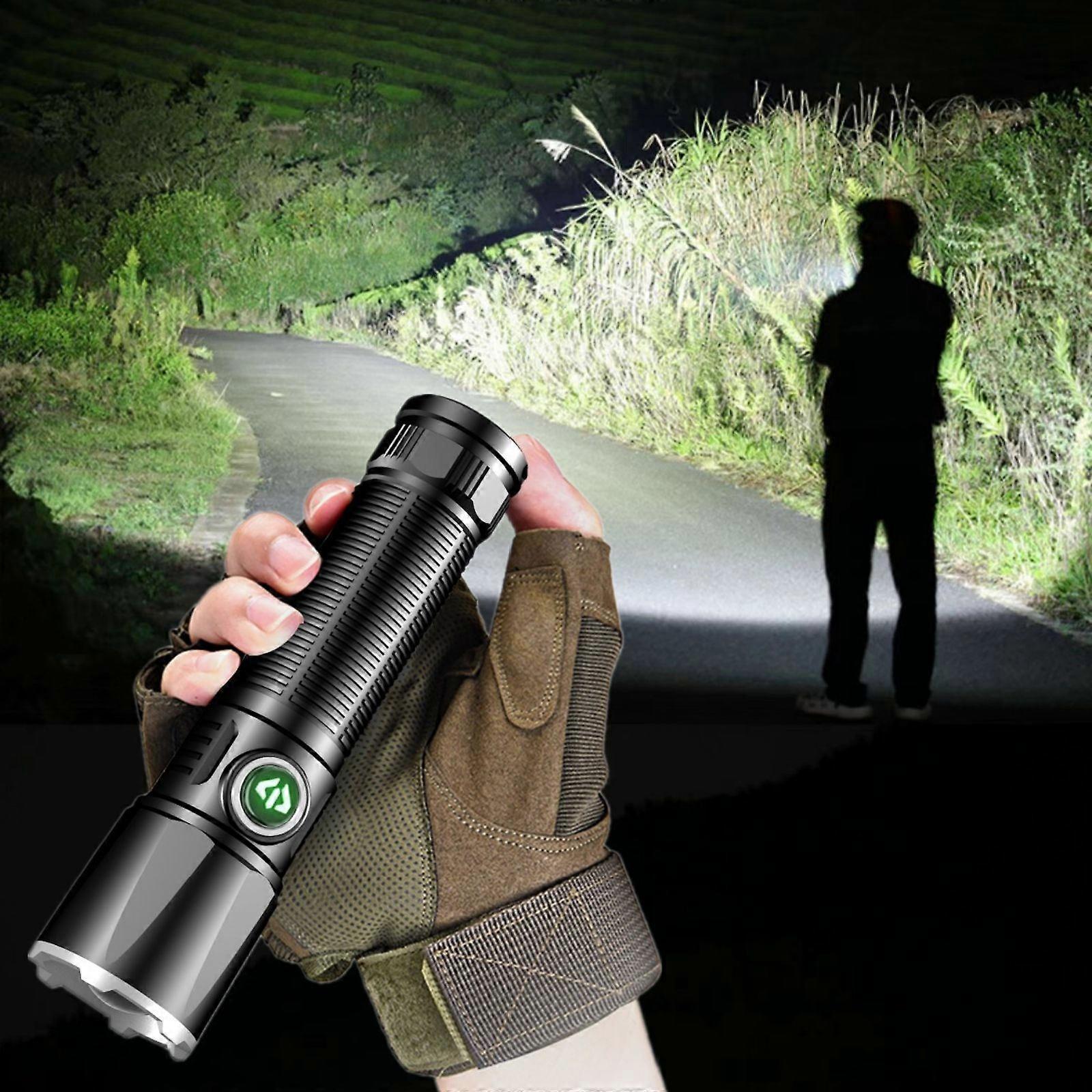 Super Bright Rechargeable LED Flashlight Zoomable with Modes Handheld Torch (OO) - Image 1