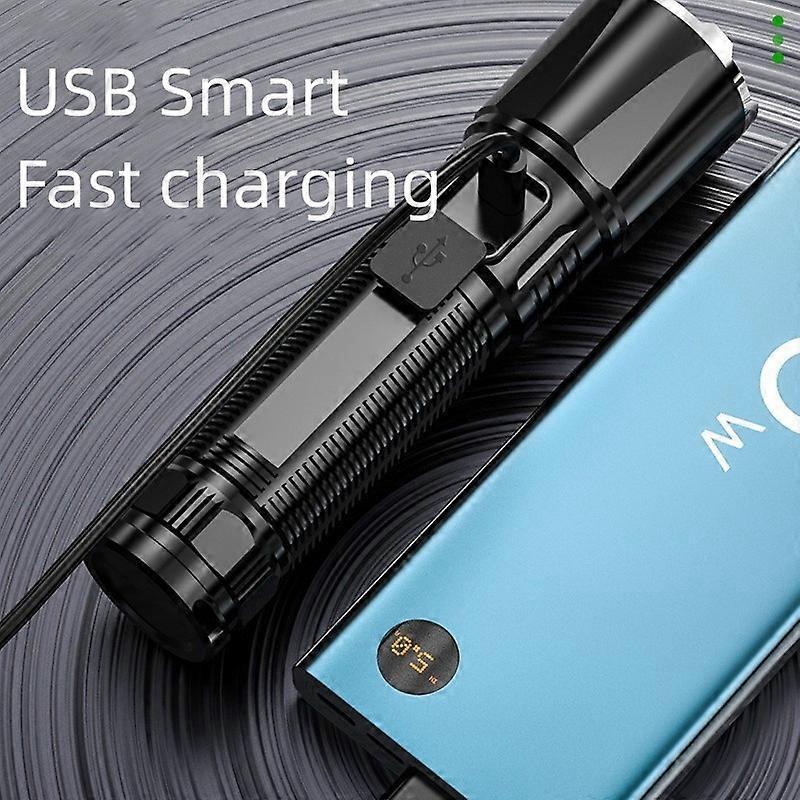 Super Bright Rechargeable LED Flashlight Zoomable with Modes Handheld Torch (OO) - Image 4