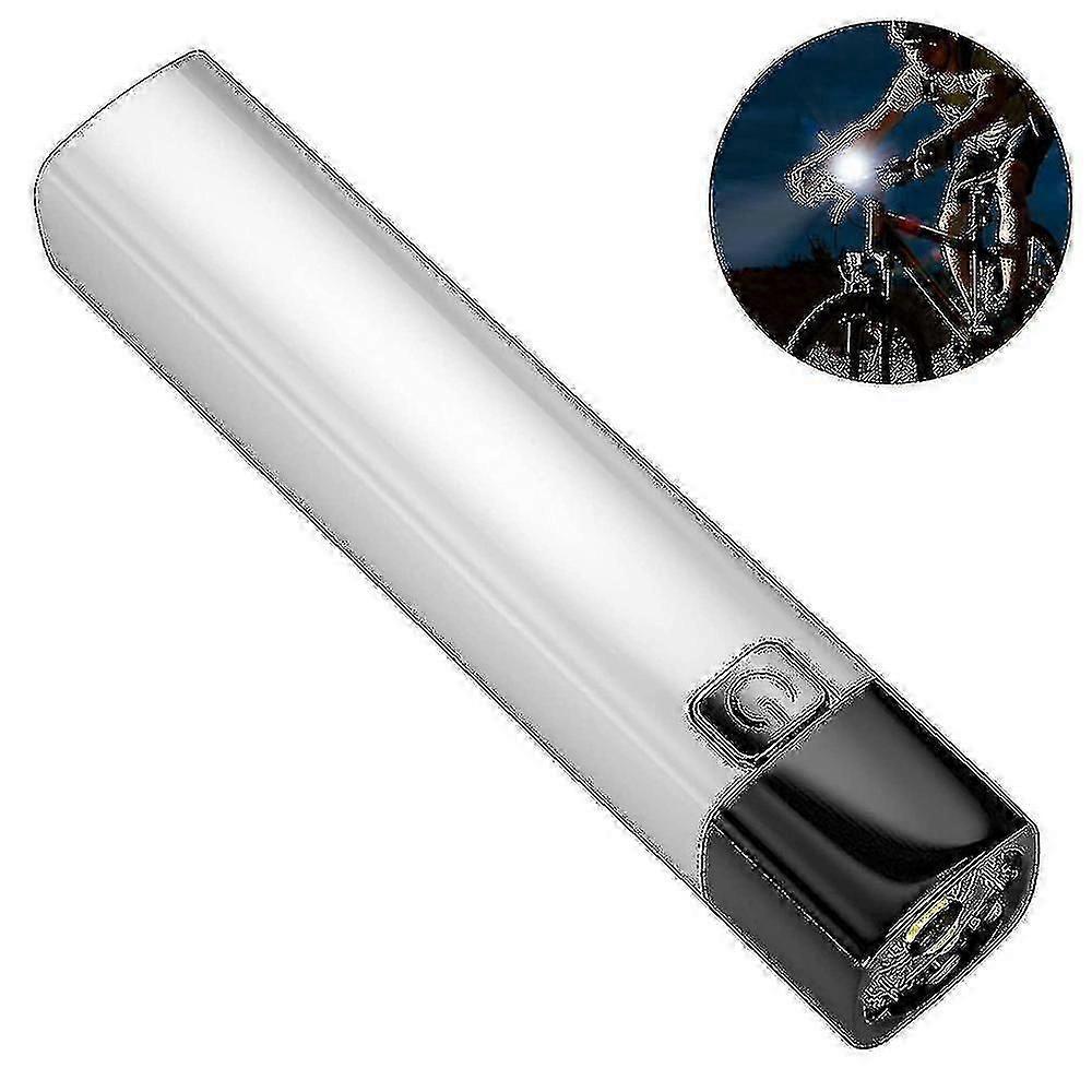 Mini USB Rechargeable Flashlight Power Bank Torch Compact Size - White - Image 3