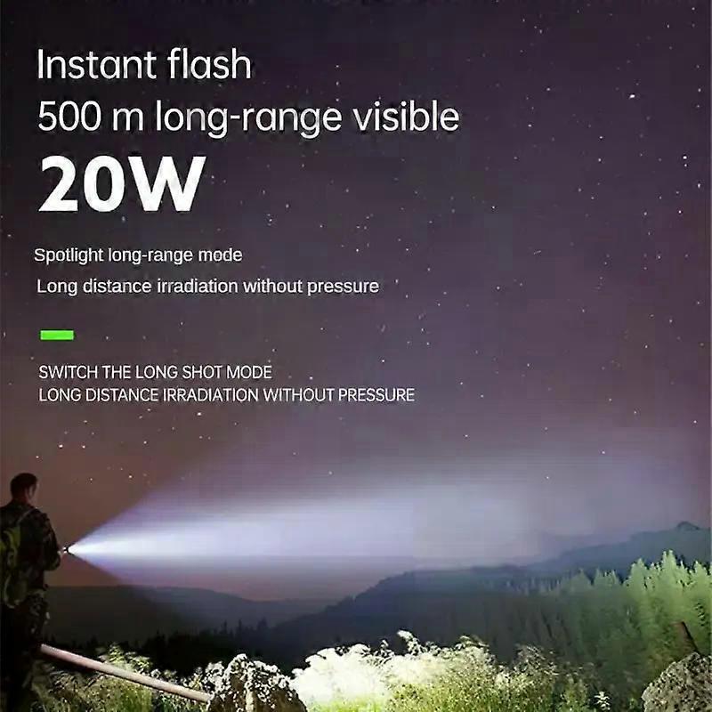 Camping Flashlight USB Rechargeable Outdoor Torch with Emergency Light - Image 4
