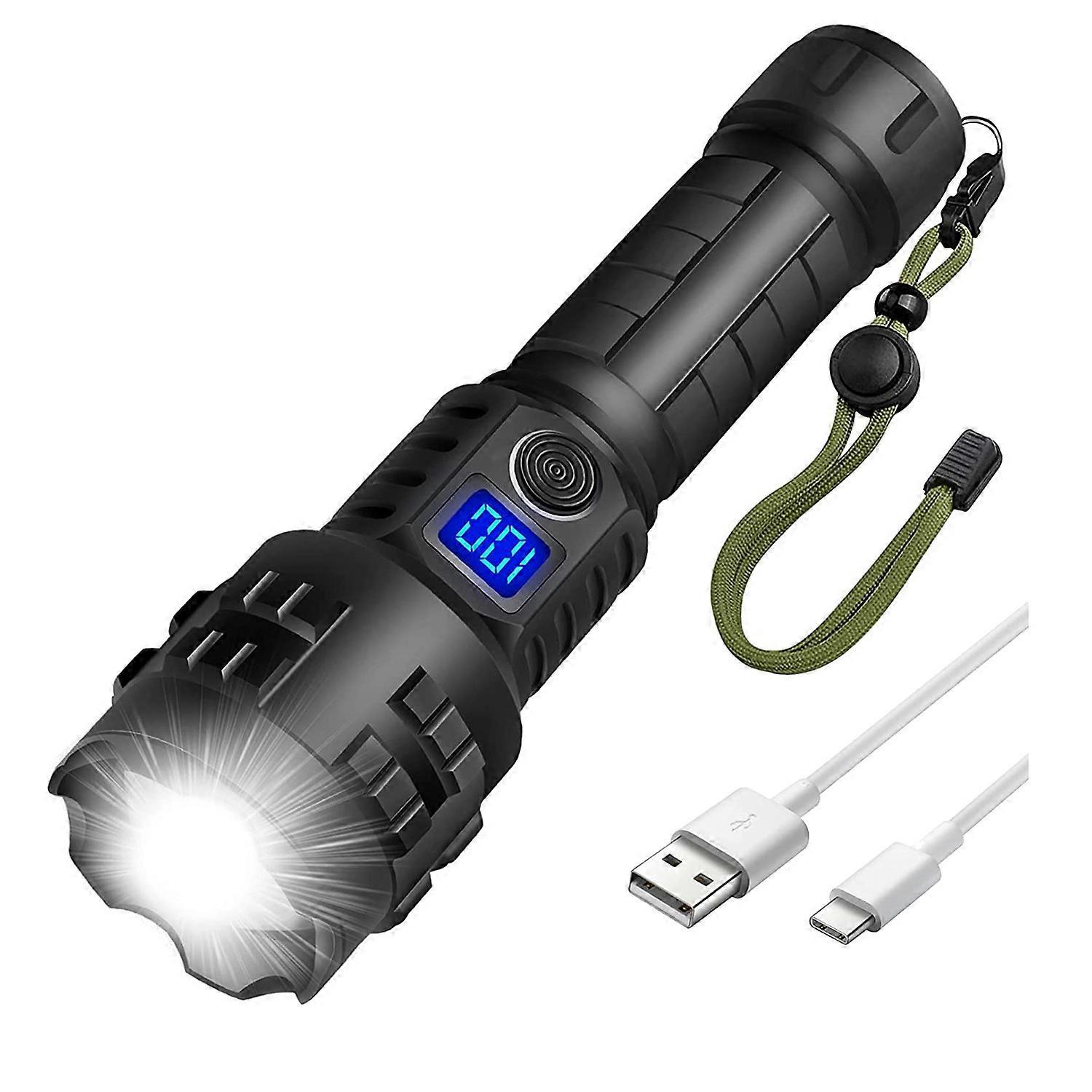 Powerful Pocket Flashlight Super Bright Waterproof Handheld Torch Rechargeable - Image 1