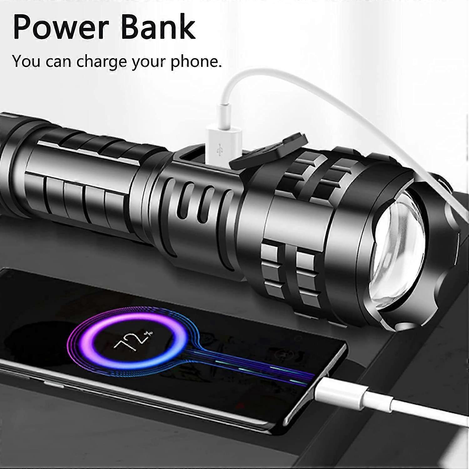 Powerful Pocket Flashlight Super Bright Waterproof Handheld Torch Rechargeable - Image 3