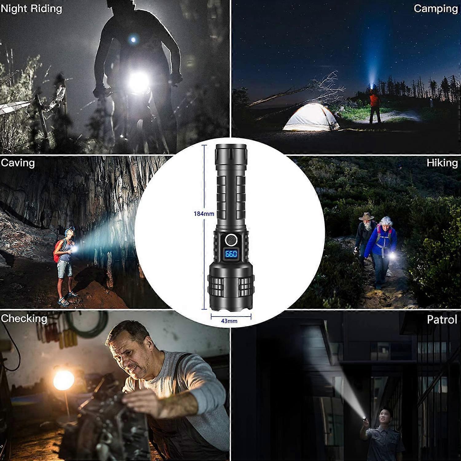 Powerful Pocket Flashlight Super Bright Waterproof Handheld Torch Rechargeable - Image 5