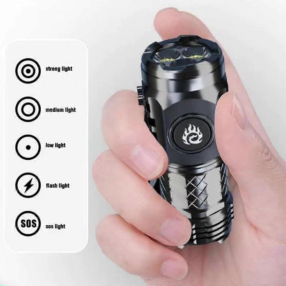 Mini Adjustable Brightness LED Flashlight Compact Super Strong Torch - Image 3