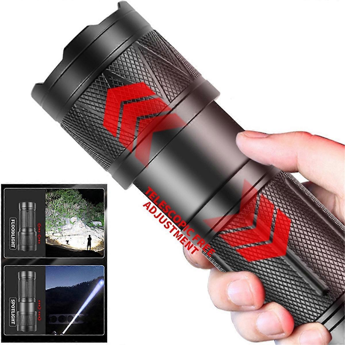 Ultra-Bright Handheld Flashlight Rechargeable Zoomable Tactical Torch - Image 4