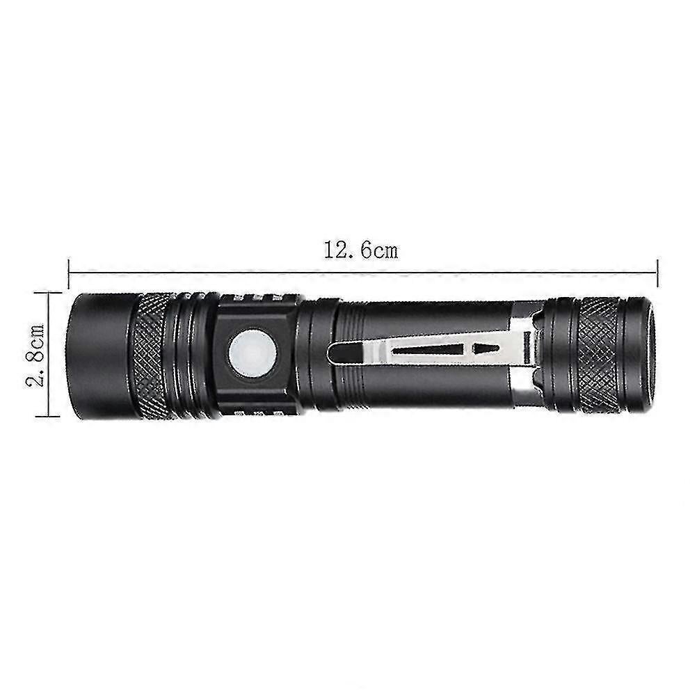 Rechargeable Flashlight Zoomable Torch for Camping and Outdoor Use - Bright LED Flashlight - Image 3