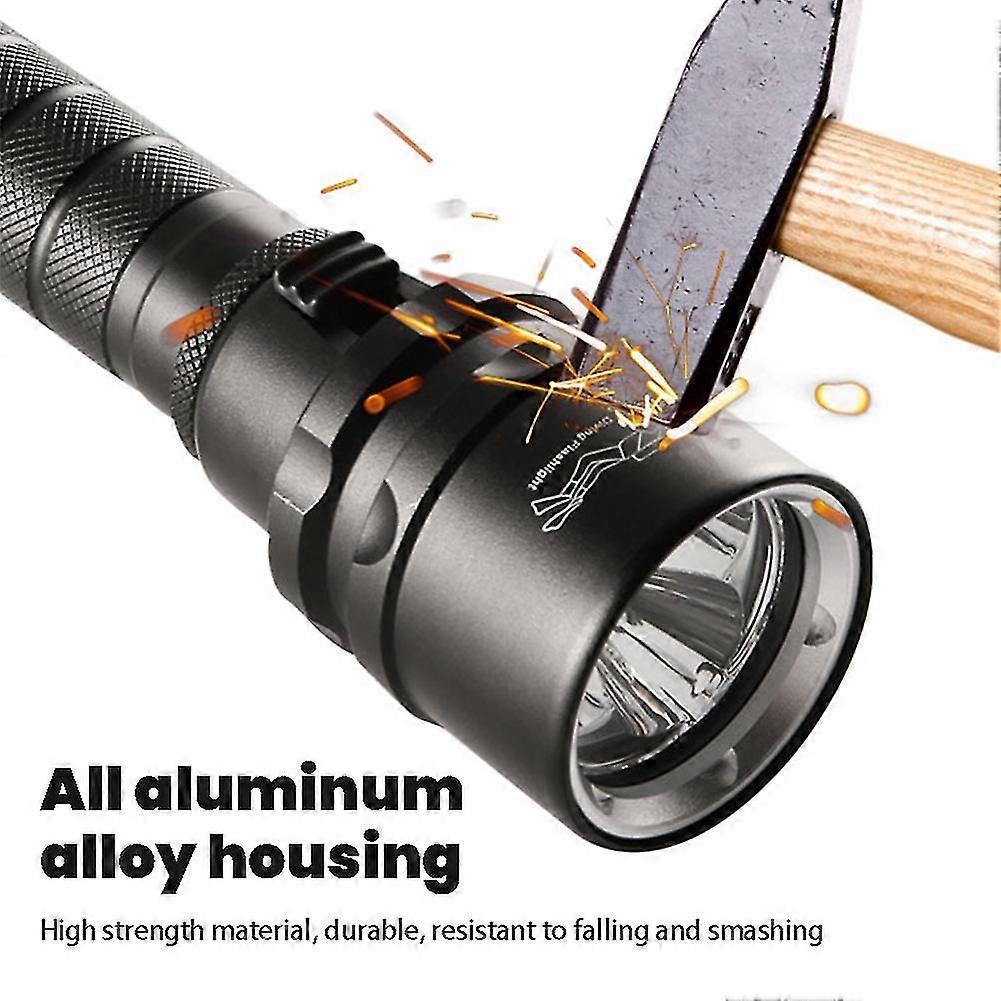IPX8 Waterproof Amphibious LED Flashlight Lightweight Diving Torch for Outdoor Activities - Image 5