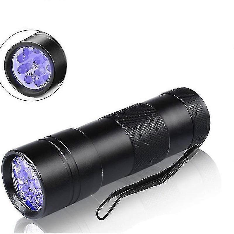 12 LED UV Flashlight Purple Ultraviolet Torch for Detection or Cleaning Use - Image 1