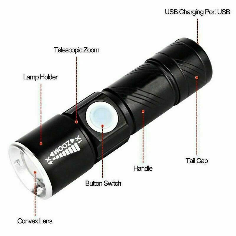 Rechargeable Aluminum LED Scuba Flashlight Waterproof Torch for Hiking & Diving - Image 5