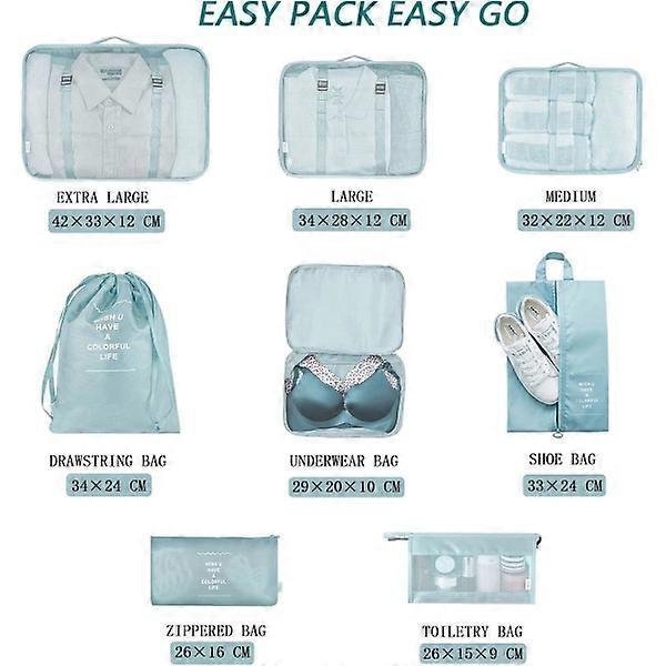 Packing Cubes for Suitcase Waterproof Travel Organizer Bags Set - Image 2