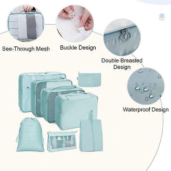 Packing Cubes for Suitcase Waterproof Travel Organizer Bags Set - Image 3