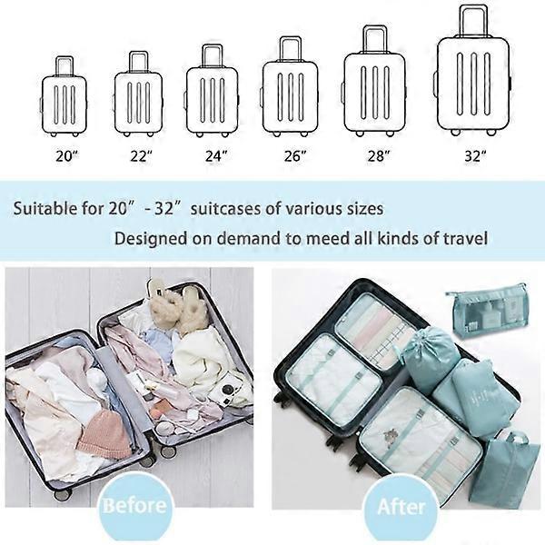 Packing Cubes for Suitcase Waterproof Travel Organizer Bags Set - Image 5