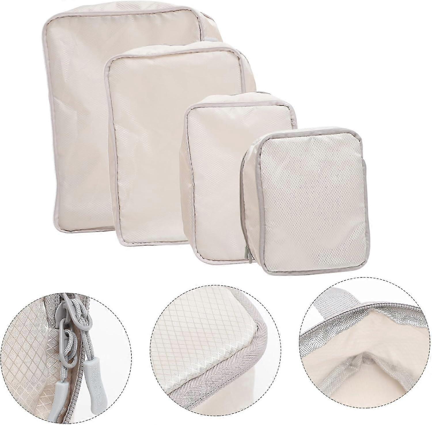 4pcs Extra Large Compression Packing Cubes Hanging Travel Organiser Bags - Polyester - Image 2