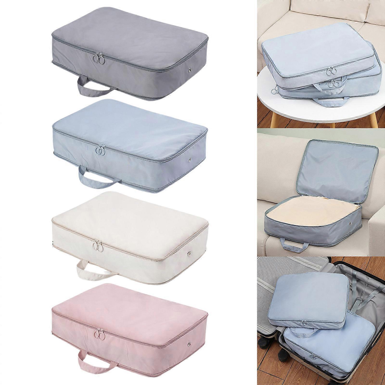 Luggage Compression Packing Cubes with Double Zipper - Size L Storage Bags - Image 2