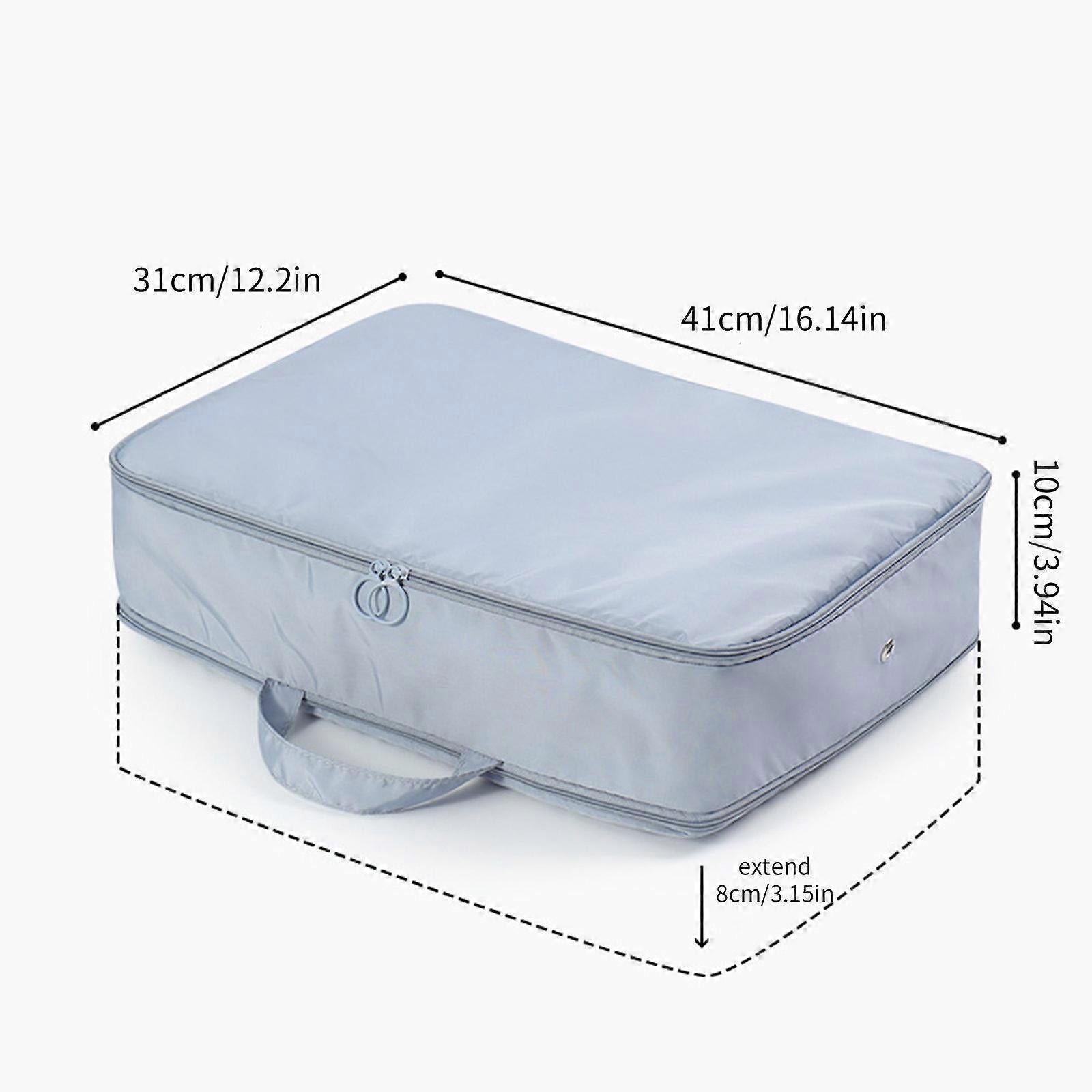 Luggage Compression Packing Cubes with Double Zipper - Size L Storage Bags - Image 3