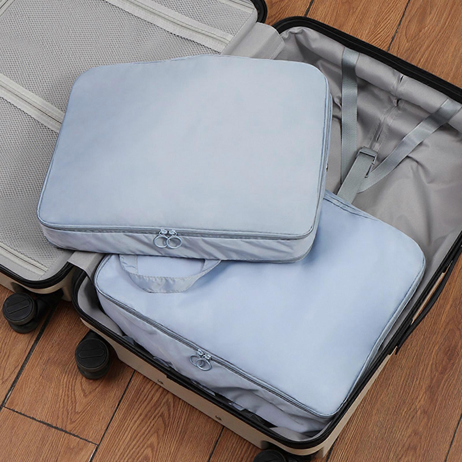 Luggage Compression Packing Cubes with Double Zipper - Size L Storage Bags - Image 4