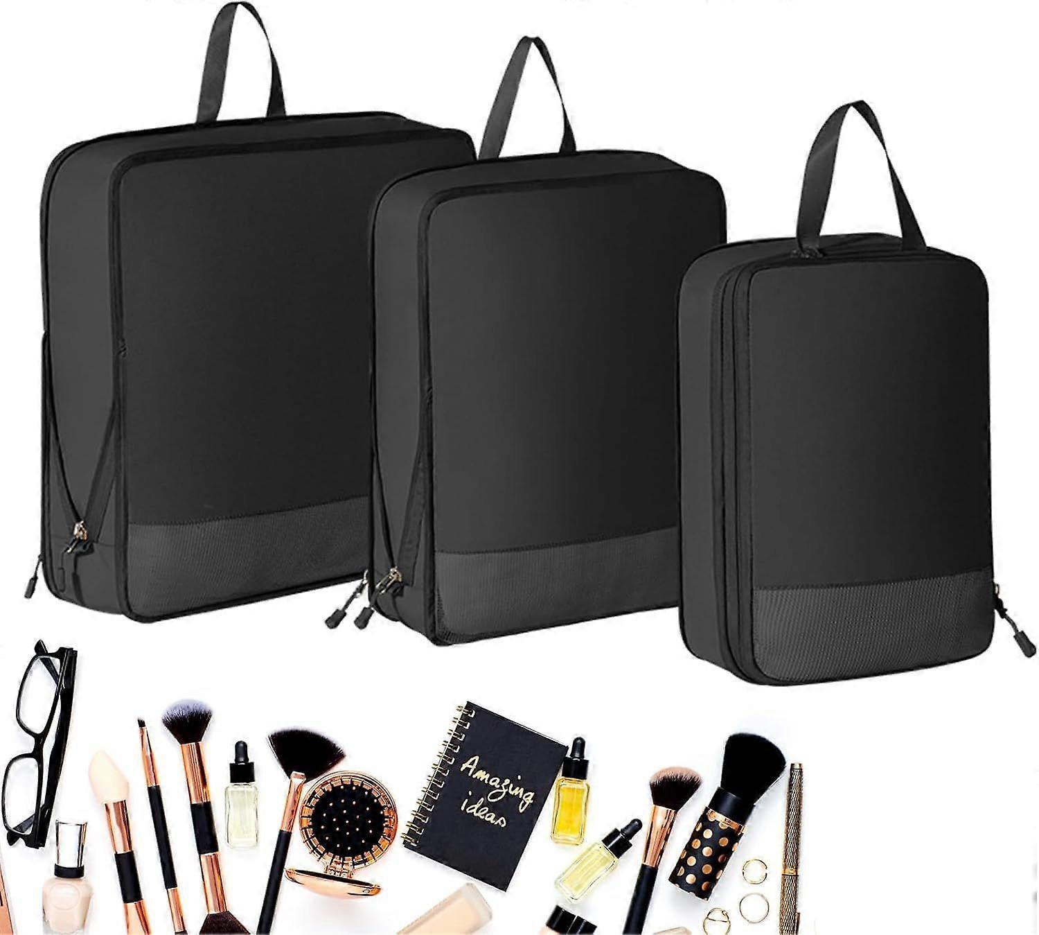 3pcs Compression Packing Cubes Expandable Luggage Organizers for Travel - Image 5