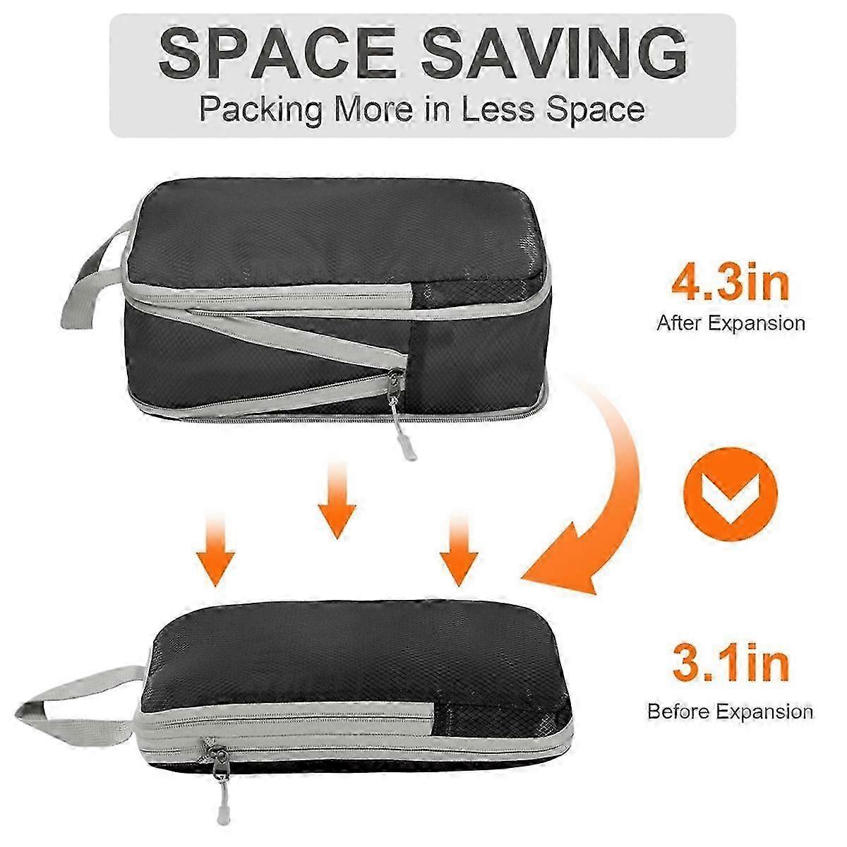 4pcs Ultralight Compression Packing Cubes for Carry-On Suitcase Travel Bags - Image 4