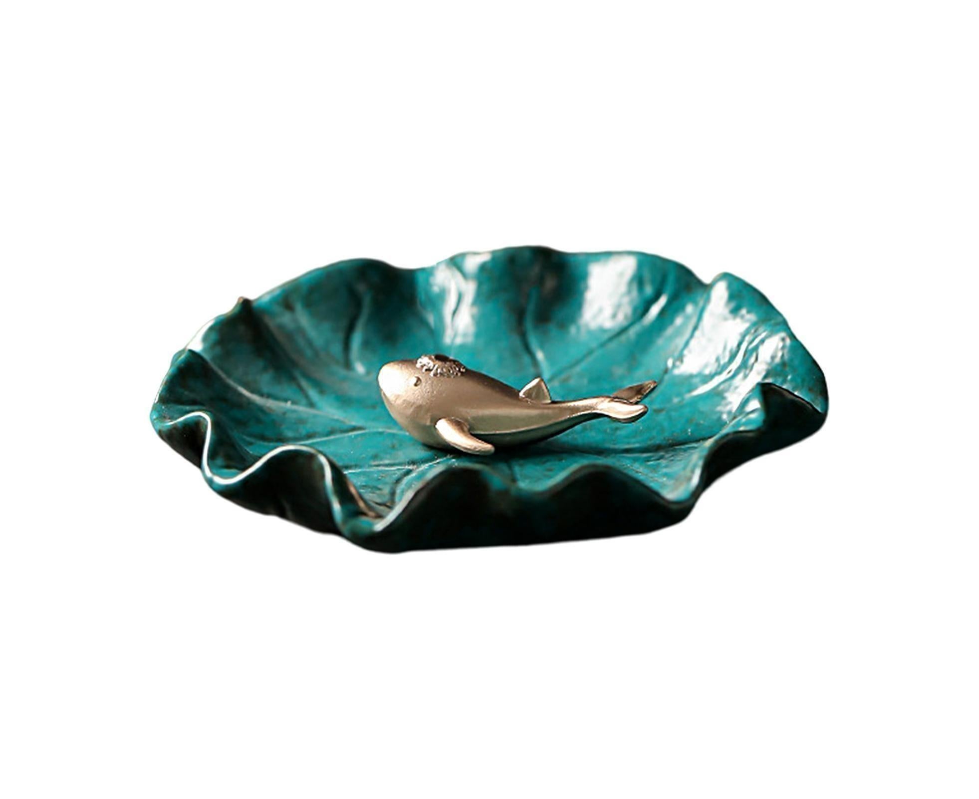 Incense Burner Handmade Decorative Ceramic Lotus Holder-I - Image 1
