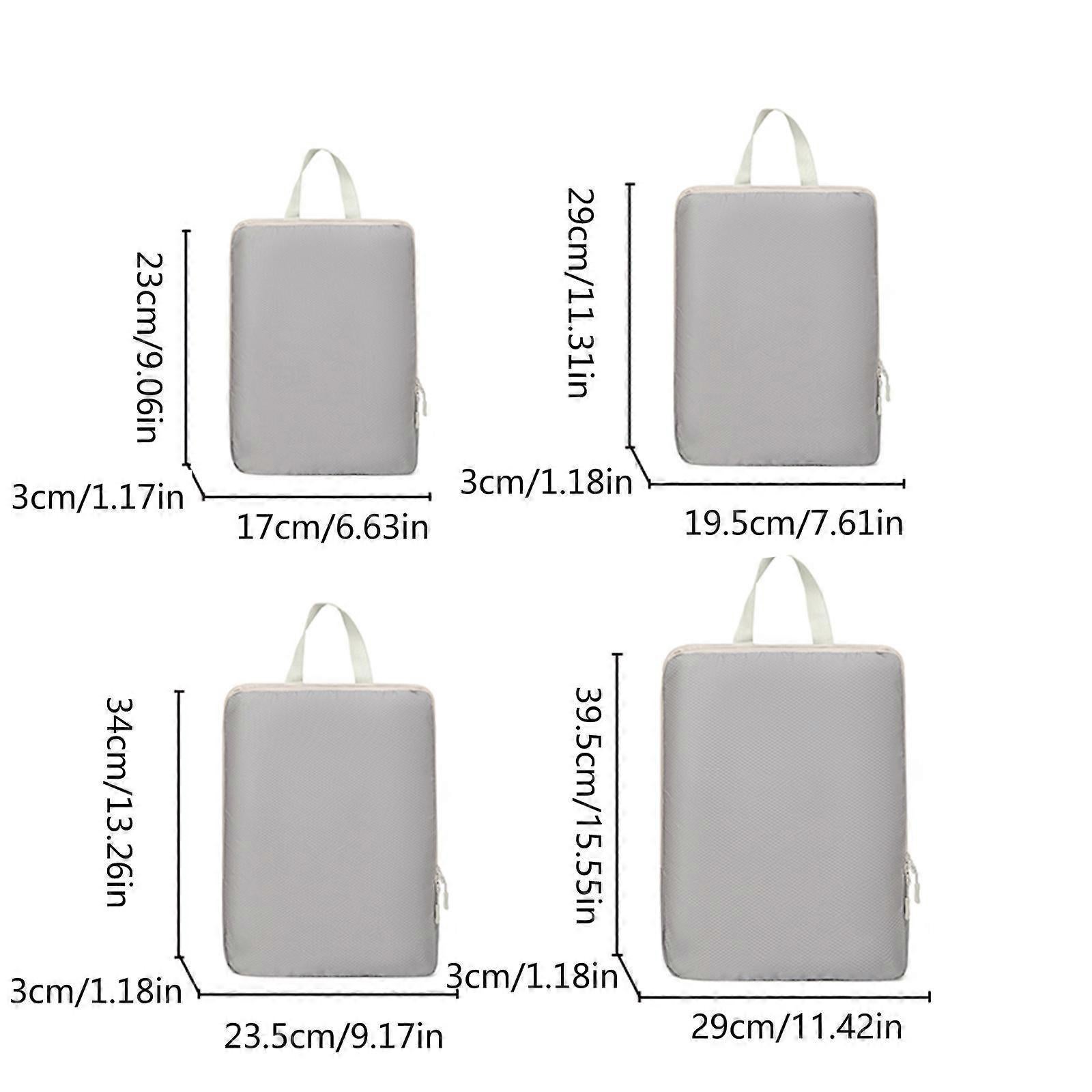 Luggage Cubes Storage Organizer Bags Travel Compression Packing Cubes Set - Image 3