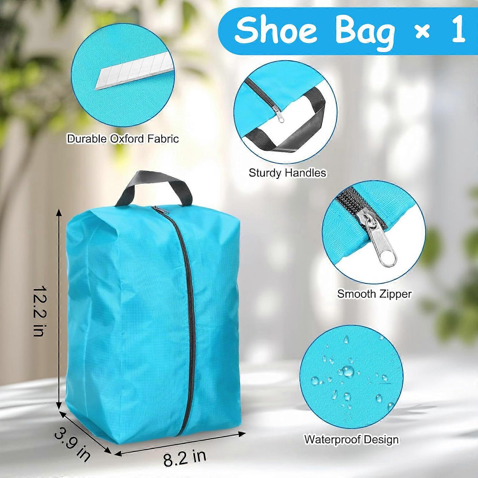 4pcs Compression Packing Cubes with Zipper Travel Luggage Organizer Set - Image 4