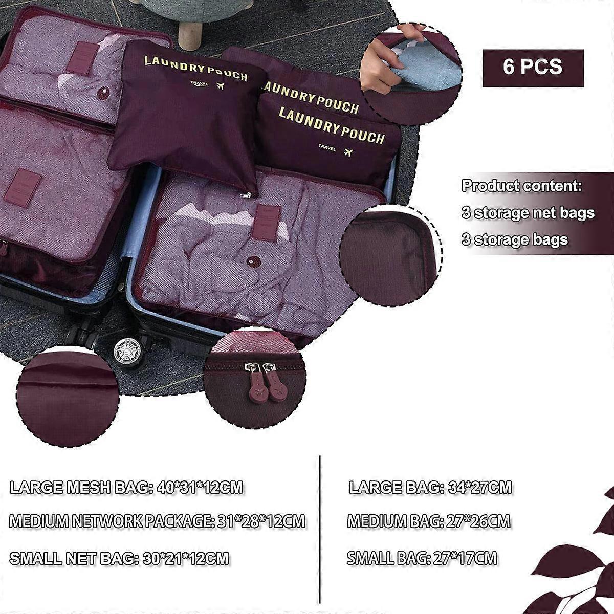 Mesh Packing Cubes for Luggage Stylish Travel Suitcase Organizer Set - Image 4