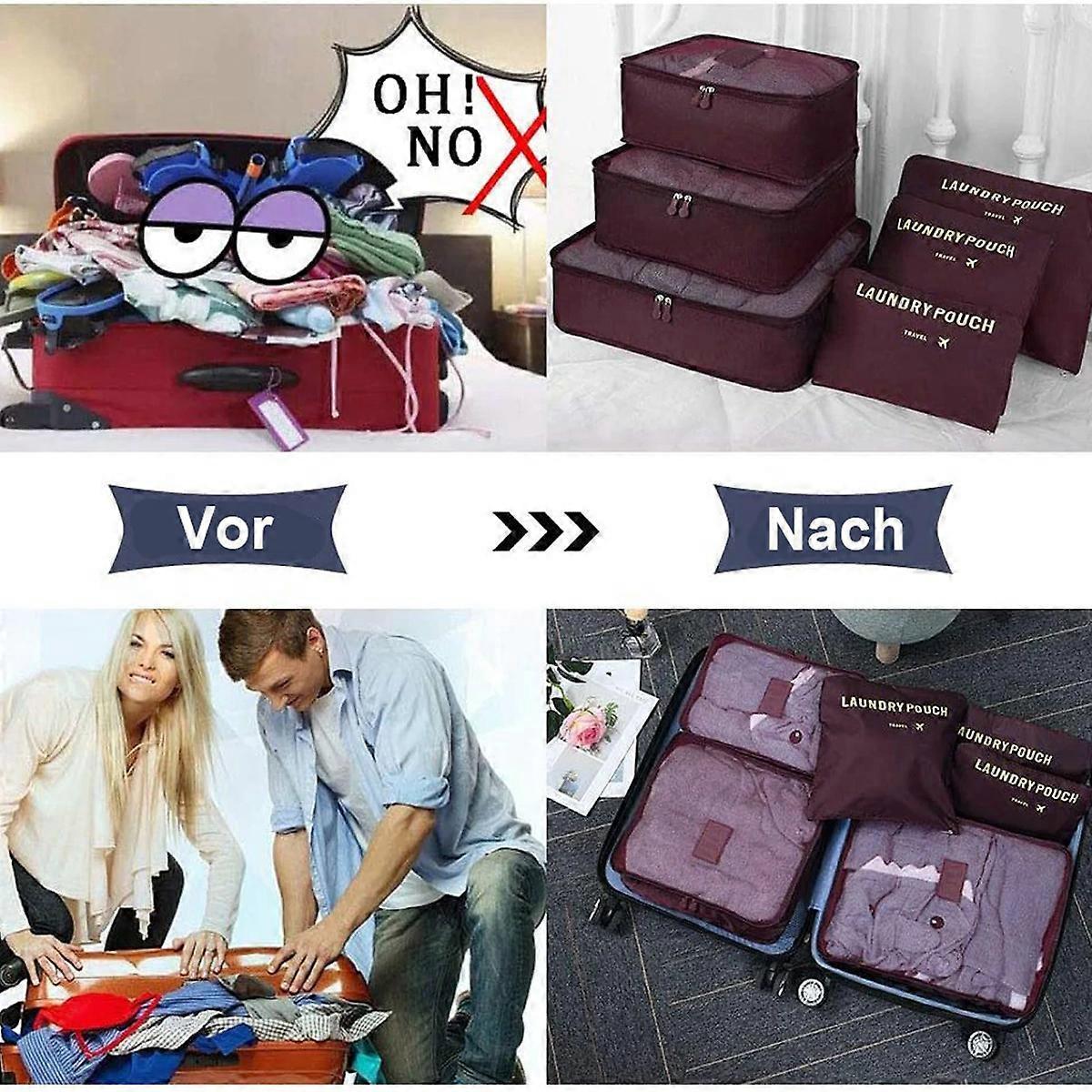 Mesh Packing Cubes for Luggage Stylish Travel Suitcase Organizer Set - Image 5