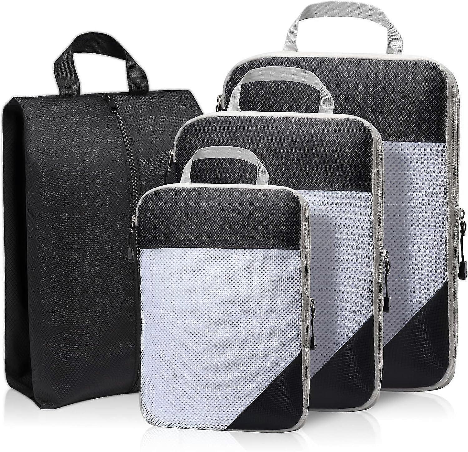Compression Packing Cubes for Suitcase Extensible Organiser Set - Black - Image 1
