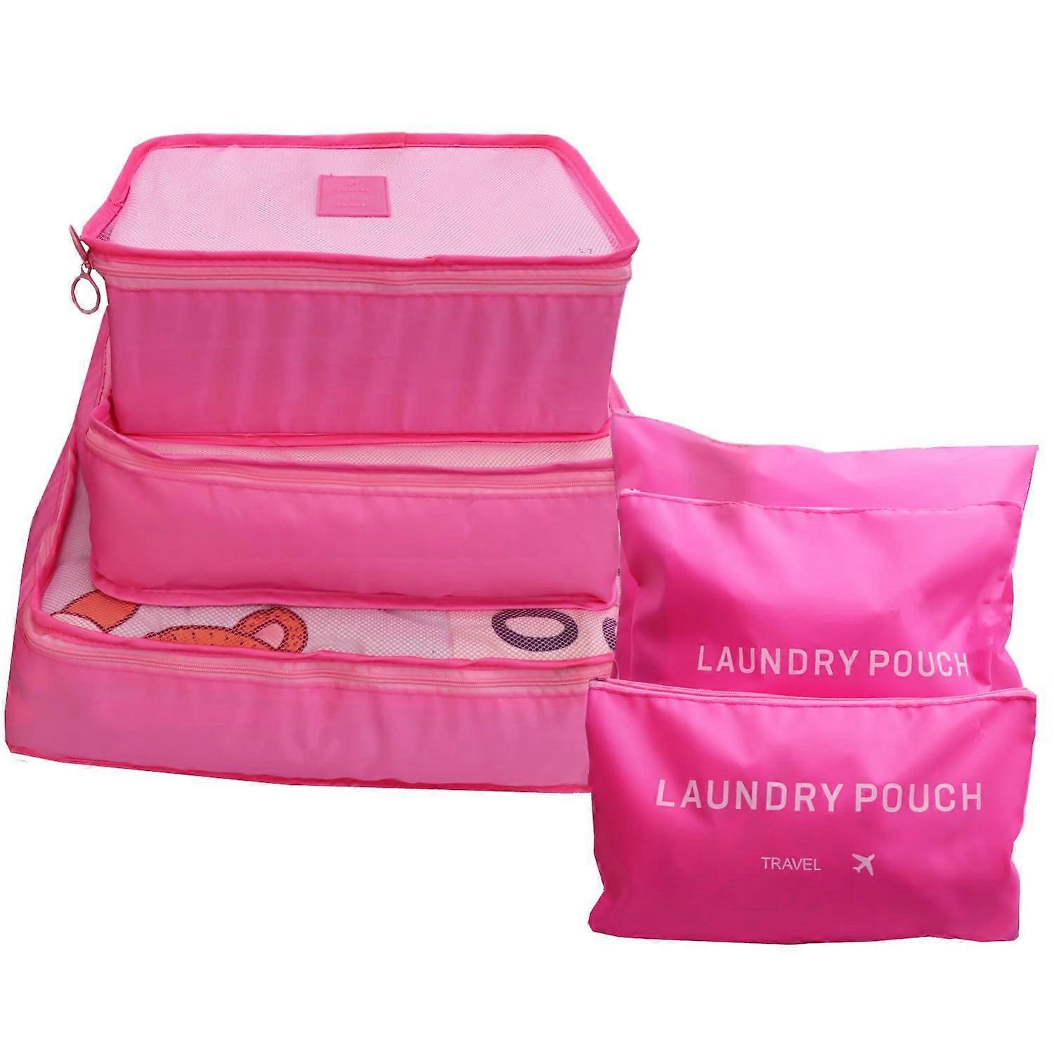 6pcs Travel Packing Cubes for Luggage Organization & Storage - Image 1
