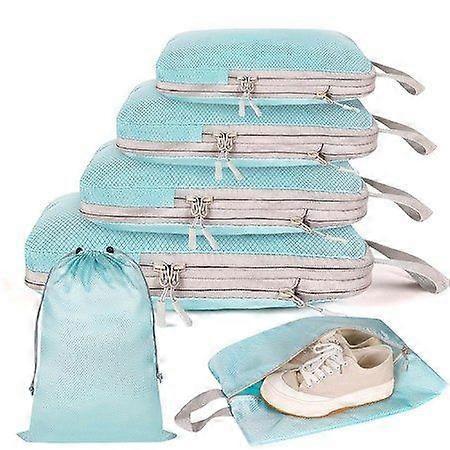 Compression Packing Cubes Luggage Organizer Bags Set for Travel Use - Image 1