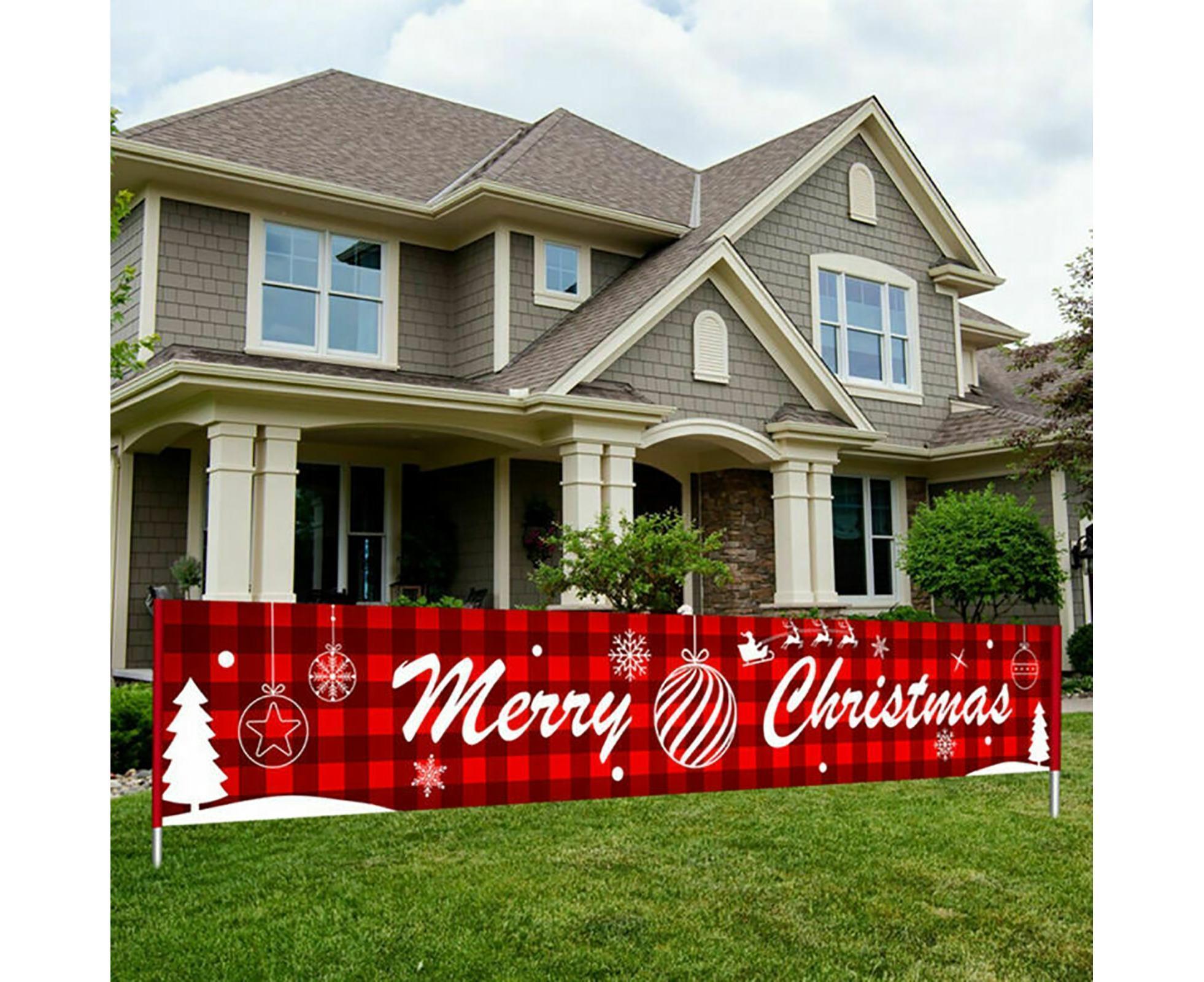 Christmas Santa Claus Letter Porch Door Background Hanging Banner Party Decor-B - Image 5